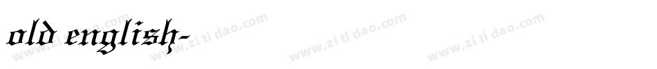 old english字体转换
